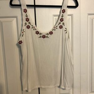 American Eagle Floral Embroidered Tank